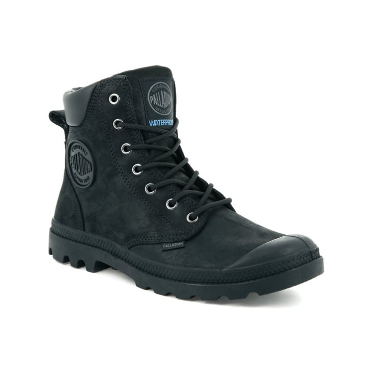 Bottes Palladium Pampa Cuff WP LUX Femme Noir | FR NVC132X